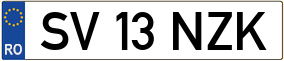 Trailer License Plate